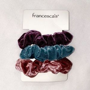 New Francesca’s Velvet Scrunchies